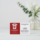 Carte De Visite Moitié et demi (Wallphone) - rouge foncé et blanc (Debout devant)