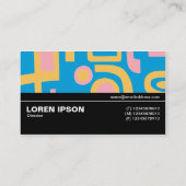 Carte De Visite Moitié V3 - Abstrait 170914 (Dos)