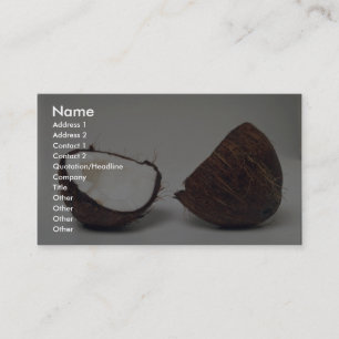 Carte De Visite Moitiés délicieuses de noix de coco