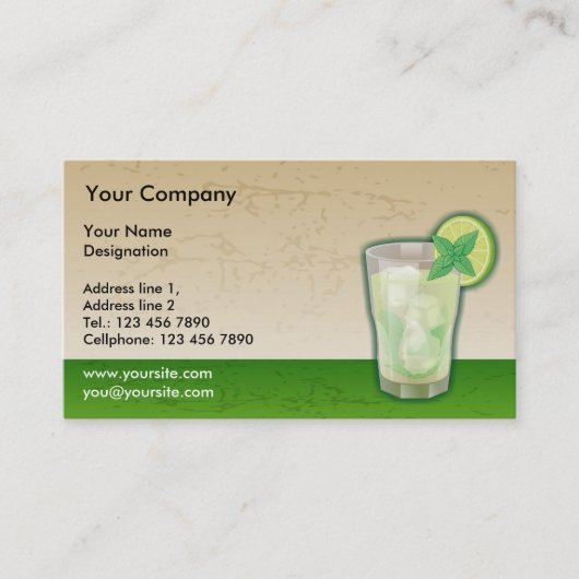 Carte de visite Mojito (Devant)
