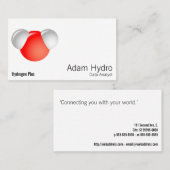 Carte De Visite Molécule d'eau H2O (Devant / Derrière)