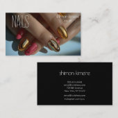 Carte De Visite Molten Gold tendance ongles (Devant / Derrière)