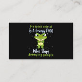 Carte De Visite Mon Animal D'Esprit Est Une Grenouille Grumeuse Qu (Dos)