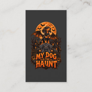 Carte De Visite Mon chien est le fantôme Dachshund Halloween ailes