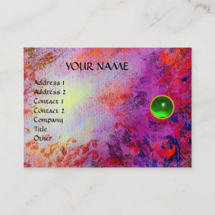 Carte De Visite MON EMERALD AGATA clair fuchsia violet vert