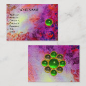 Carte De Visite MON EMERALD AGATA clair fuchsia violet vert (Devant / Derrière)