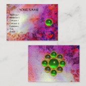 Carte De Visite MON EMERALD AGATA, lin vert violet clair (Devant / Derrière)