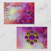 Carte De Visite MON EMERALD AGATA, rouge jaune, violet, violet (Devant / Derrière)