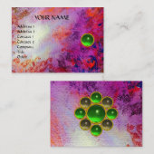 Carte De Visite MON EMERALD AGATA, violet clair vert platine (Devant / Derrière)