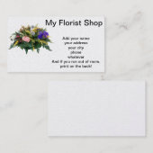 Carte De Visite Mon magasin de fleuristes (Devant / Derrière)