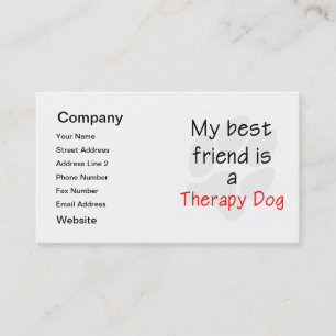 Carte De Visite Mon meilleur ami est un chien de thérapie