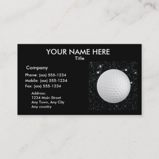 Carte De Visite MON MONDE : GOLF (conception 2 pour le