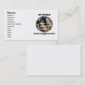 Carte De Visite Mon Monde tourne autour des échecs (Globe des éche (Devant / Derrière)