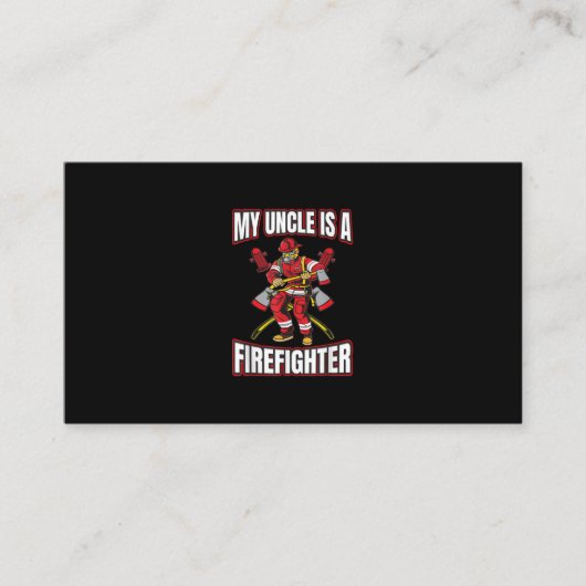 Carte De Visite Mon Oncle Est Pompier (Devant)