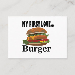 Carte De Visite Mon premier amour Burger Chef Restaurant