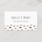 Carte De Visite Mon premier commerce de marche de chiens - Jeune e (Dos)