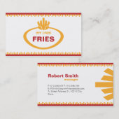 Carte De Visite Mon propre fait frire (Devant / Derrière)