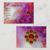 Carte De Visite MON RUBY, AGATA, perle gris violet rouge vif (Devant / Derrière)