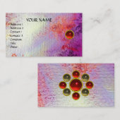 Carte De Visite MON RUBY, AGATA, rouge vif violet gris or (Devant / Derrière)