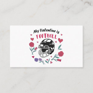 Carte De Visite Mon Valentin est le Football