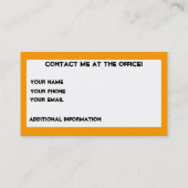 Carte De Visite Mon vrai bureau... (Dos)