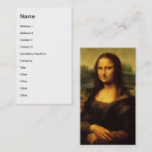 Carte De Visite Mona Lisa (Devant / Derrière)