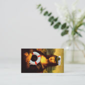 Carte De Visite Mona Lisa aime les bateaux (Debout devant)