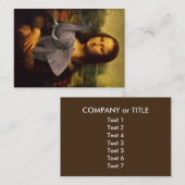 Carte De Visite Mona Lisa aime les éléphants (Devant / Derrière)