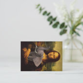 Carte De Visite Mona Lisa aime les éléphants (Debout devant)