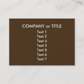 Carte De Visite Mona Lisa aime les éléphants (Dos)