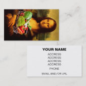 Carte De Visite Mona Lisa aime les légumes (Devant / Derrière)