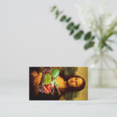 Carte De Visite Mona Lisa aime les légumes (Debout devant)