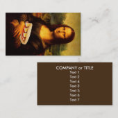 Carte De Visite Mona Lisa aime Panini (Devant / Derrière)