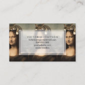 Carte De Visite Mona Lisa avec chat endormi (Dos)