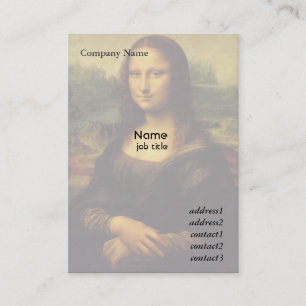 Carte De Visite Mona Lisa by Leonardo Da Vinci