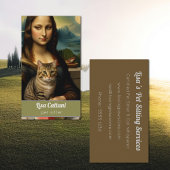 Carte De Visite Mona Lisa& chat tabby