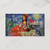 Carte De Visite Mona Lisa Fun Zodiac Whimsical (Dos)