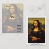 Carte De Visite Mona Lisa par Léonard de Vinci (Devant / Derrière)