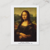 Carte De Visite Mona Lisa par Léonard de Vinci (Dos)