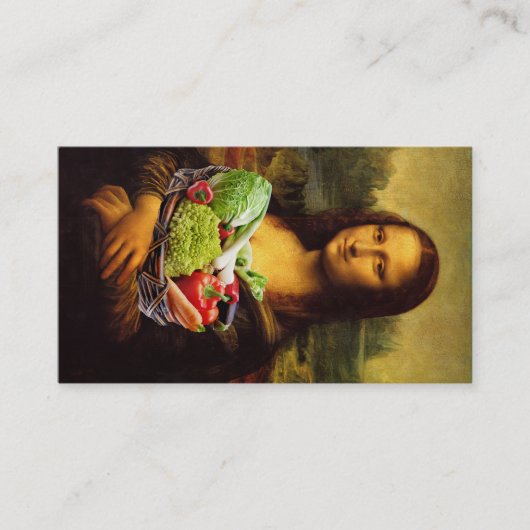 Carte De Visite Mona Lisa préfère une alimentation saine (Devant)