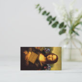 Carte De Visite Mona Lisa protège les clés (Debout devant)