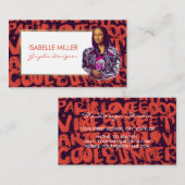 Carte De Visite Mona Lisa Punk Art                                 (Devant / Derrière)