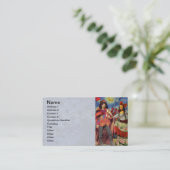Carte De Visite Mona Lisa Romantique Drôle Coloré Travail Artistiq (Debout devant)