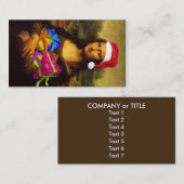 Carte De Visite Mona Lisa souhaite Joyeux Noël (Devant / Derrière)