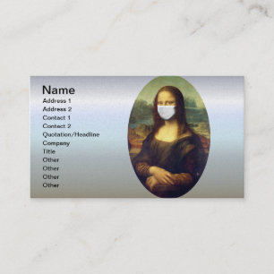 Carte De Visite Mona Lisa Via Corona Virus