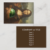 Carte De Visite Mona 'Melona' Lisa aime les pastèques douces (Devant / Derrière)