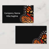 Carte De Visite monarch butterfly wing on black custom (Devant / Derrière)