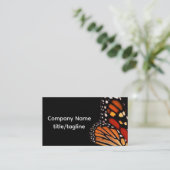 Carte De Visite monarch butterfly wing on black custom (Debout devant)