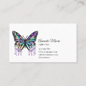 Carte De Visite monarque papillon de vie coach holographique (Dos)