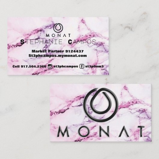 CARTE DE VISITE MONAT (Devant / Derrière)